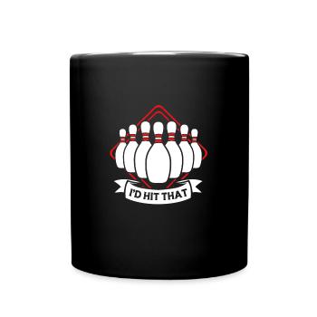 Bowling Bowler Bowling Skittles Bowling Ball - Full Colour Mug - black - Front