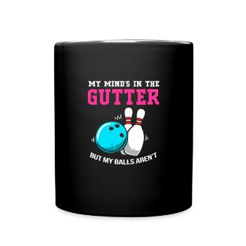 Bowling Bowler Bowling Skittles Bowling Ball - Full Colour Mug - black - Front