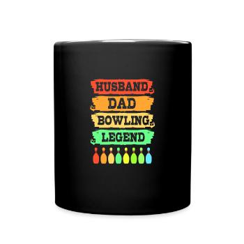 Bowling Bowler Bowling Skittles Bowling Ball - Full Colour Mug - black - Front