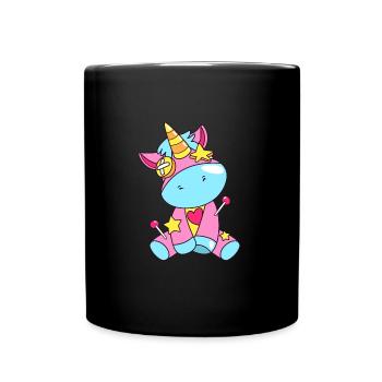 Voodoo Unicorn - Full Colour Mug - black - Front