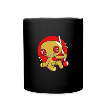 Voodoo Puppe - Tasse einfarbig - Schwarz - Vorne