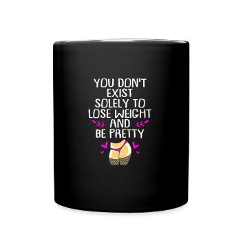 Body Positivity - Tasse einfarbig - Schwarz - Vorne
