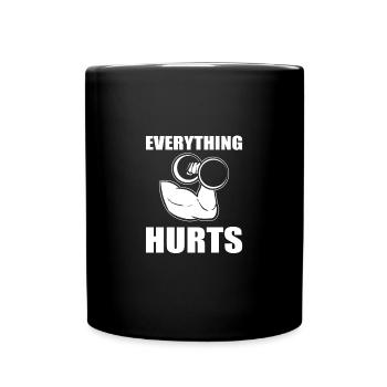 Fitness Fitnesstrainer Fitnessstudio - Tasse einfarbig - Schwarz - Vorne