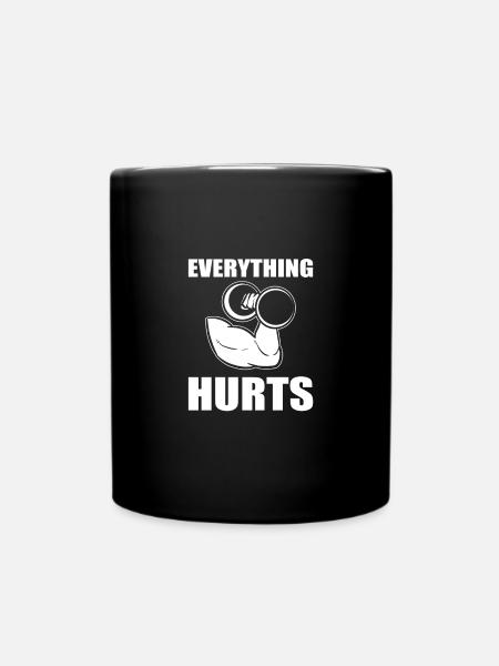 Fitness Fitnesstrainer Fitnessstudio - Tasse einfarbig - Schwarz