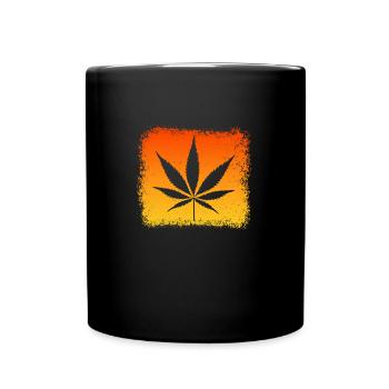 kiffen weed ganja legalize it - Tasse einfarbig - Schwarz - Vorne