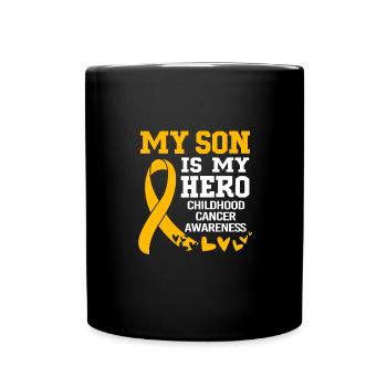 Cancer Child Cancer Survivor - Full Colour Mug - black - Front
