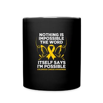 Krebs Kind Krebs-Überlebender - Tasse einfarbig - Schwarz - Vorne