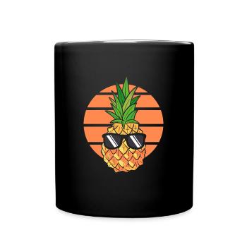 Ananas - Tasse einfarbig - Schwarz - Vorne