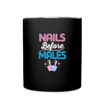 Nageldesignerin Nagel Kosmetik Kosmetikerin - Tasse einfarbig - Schwarz - Vorne
