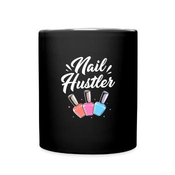Nageldesignerin Nagel Kosmetik Kosmetikerin - Tasse einfarbig - Schwarz - Vorne