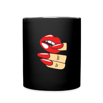 Nageldesignerin Nagel Kosmetik Kosmetikerin - Tasse einfarbig - Schwarz - Vorne