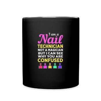 Créatrice d'ongles, esthéticienne, cosmétique pour les ongles - Mug uni - noir - Devant