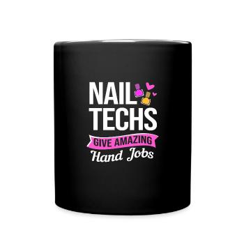 Créatrice d'ongles, esthéticienne, cosmétique pour les ongles - Mug uni - noir - Devant