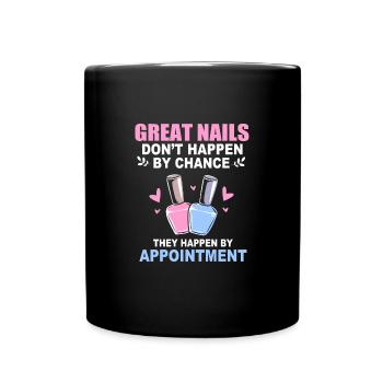 Nageldesignerin Nagel Kosmetik Kosmetikerin - Tasse einfarbig - Schwarz - Vorne