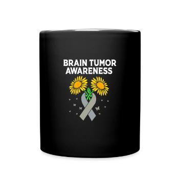 Brain Tumor Tumor Brain Cancer Survivor - Full Colour Mug - black - Front