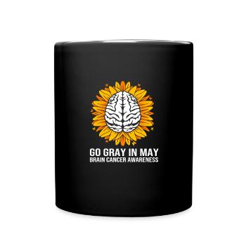 Brain Tumor Tumor Brain Cancer Survivor - Full Colour Mug - black - Front