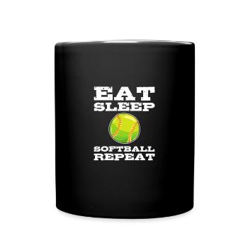 Softball Joueurs de softball - Mug uni - noir - Devant