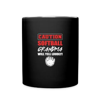 Softball Softball Player Grandmother Grandma - Full Colour Mug - black - Front