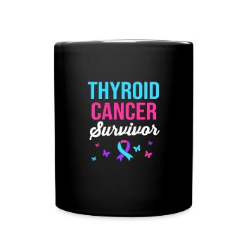 Schilddrüsenkrebs - Tasse einfarbig - Schwarz - Vorne