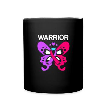 Schilddrüsenkrebs - Tasse einfarbig - Schwarz - Vorne