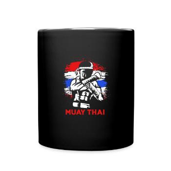 Muay Thai Boxing - Full Colour Mug - black - Front