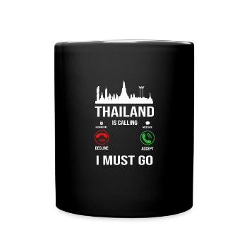 Thailand Thai Sprache - Tasse einfarbig - Schwarz - Vorne