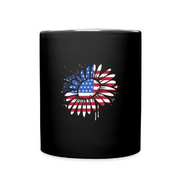 Fourth of July National Colors National Day United States - Full Colour Mug - black - Front