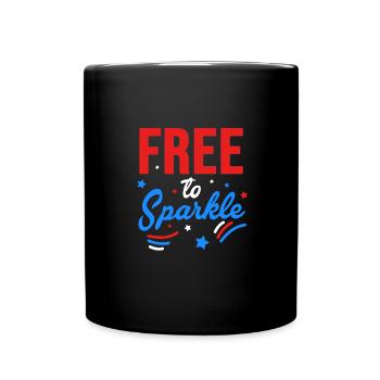Fourth of July National Colors National Day United States - Full Colour Mug - black - Front