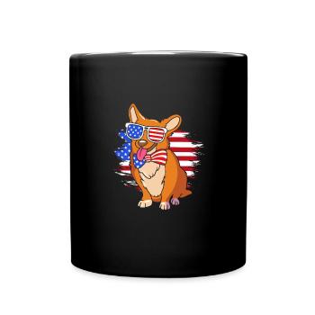 Fourth of July National Colors National Day United States - Full Colour Mug - black - Front