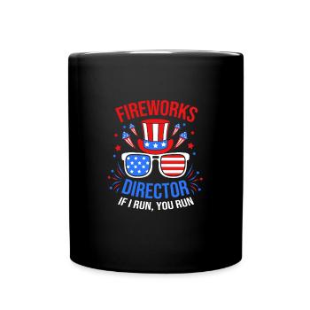 Fourth of July National Colors National Day United States - Full Colour Mug - black - Front