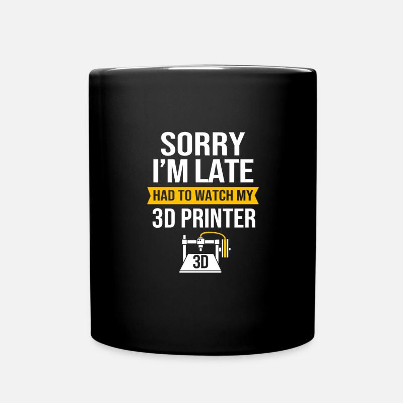 3D Druck - Tasse einfarbig - Schwarz