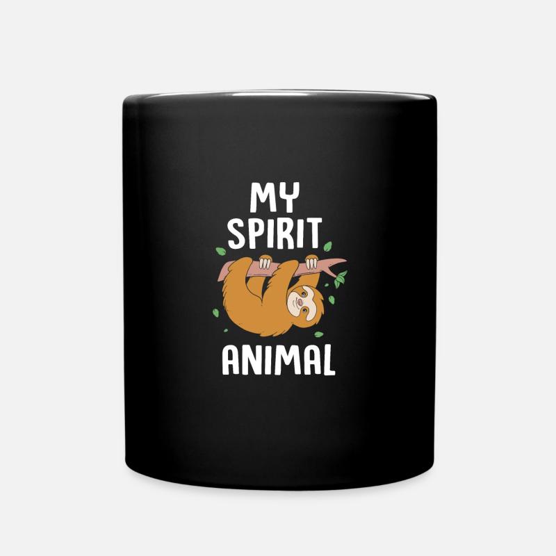 Faultier - Tasse einfarbig - Schwarz