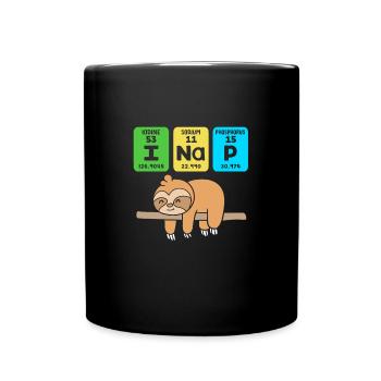 Sloth, laziness, lazy, morning grouch - Full Colour Mug - black - Front