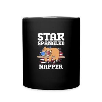 Sloth, laziness, lazy, morning grouch - Full Colour Mug - black - Front