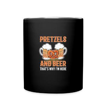 Germany Pretzel - Full Colour Mug - black - Front