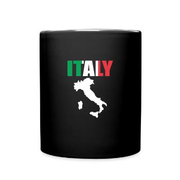 Italie - Mug uni - noir - Devant