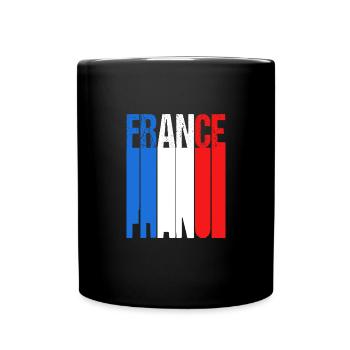 Frankreich - Tasse einfarbig - Schwarz - Vorne
