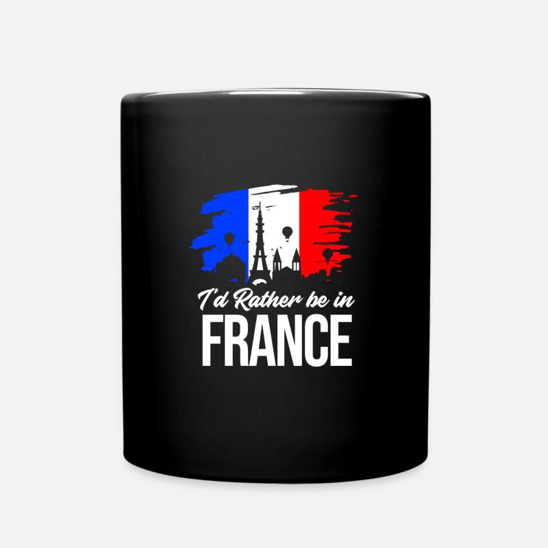 Frankreich - Tasse einfarbig - Schwarz