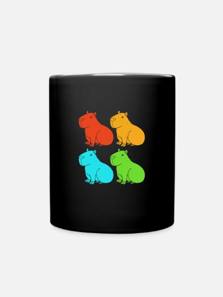 Capybara - Tasse einfarbig - Schwarz