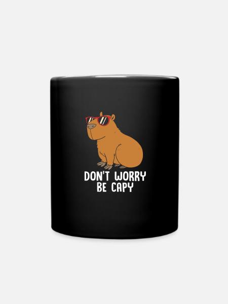 Capybara - Tasse einfarbig - Schwarz