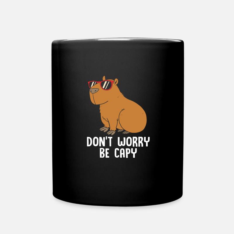 Capybara - Tasse einfarbig - Schwarz
