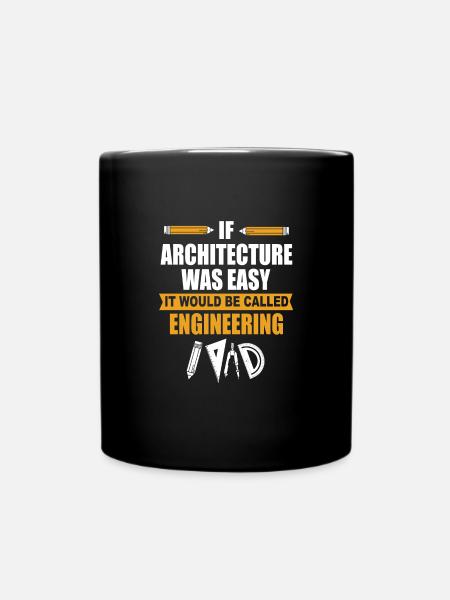 Architekt - Tasse einfarbig - Schwarz