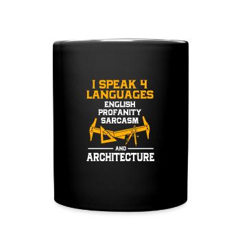 Architekt Architektur - Tasse einfarbig - Schwarz - Vorne