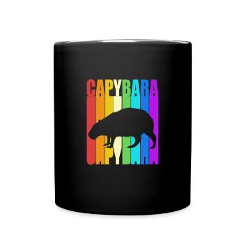 Capybara - Tasse einfarbig - Schwarz - Vorne