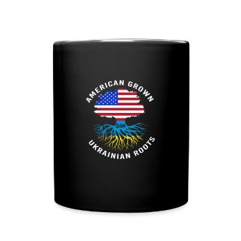 Ukraine - Tasse einfarbig - Schwarz - Vorne