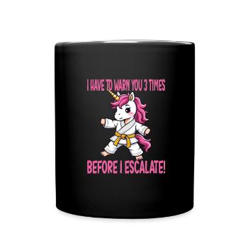 Kampfsport - Tasse einfarbig - Schwarz - Vorne
