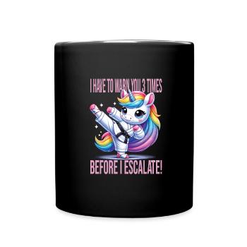 Kampfsport - Tasse einfarbig - Schwarz - Vorne