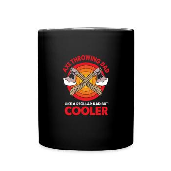 Axt Werfen - Tasse einfarbig - Schwarz - Vorne