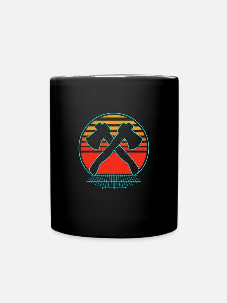 Axt Werfen - Tasse einfarbig - Schwarz