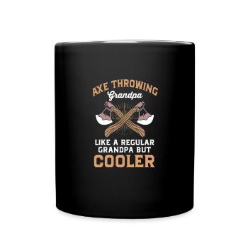 Axt Werfen - Tasse einfarbig - Schwarz - Vorne
